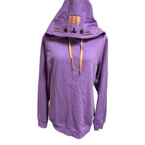 Pusheen Box Cat Bat Hoodie Sweatshirt Pullover Purple S Hoodie NWT Halloween